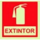 placa de sinalização de extintor abc