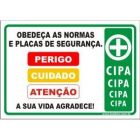 placa sinalização de segurança