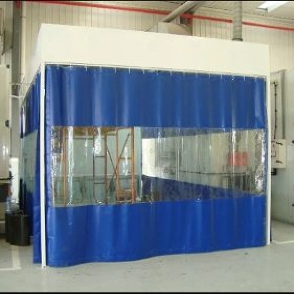 cortina cabine de pintura