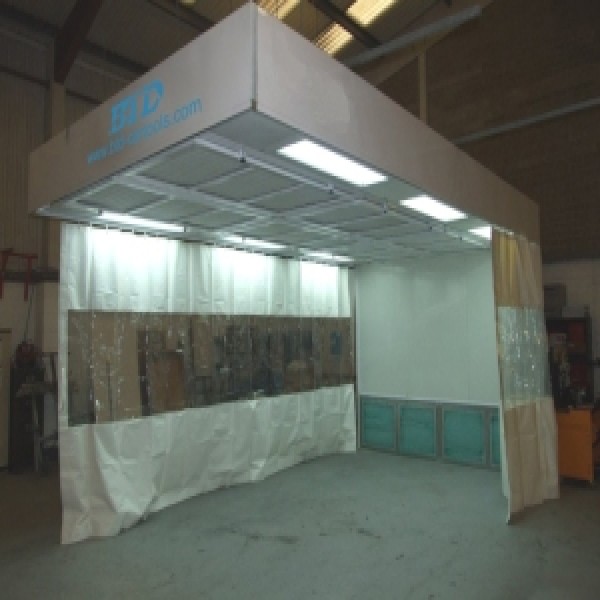 cortina cabine de pintura