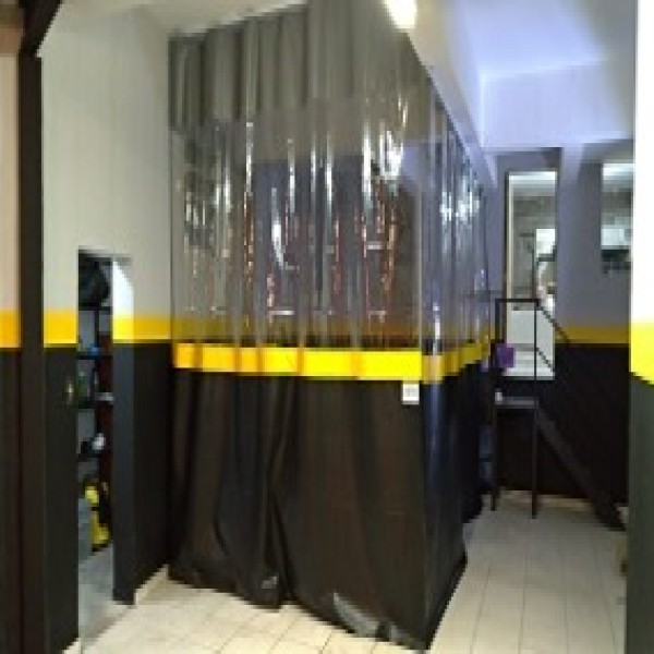 cortina cabine de pintura