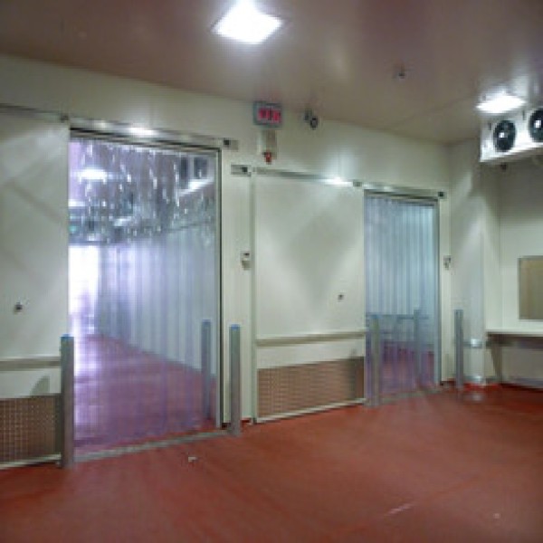 cortina de PVC transparente para câmaras frigoríficas