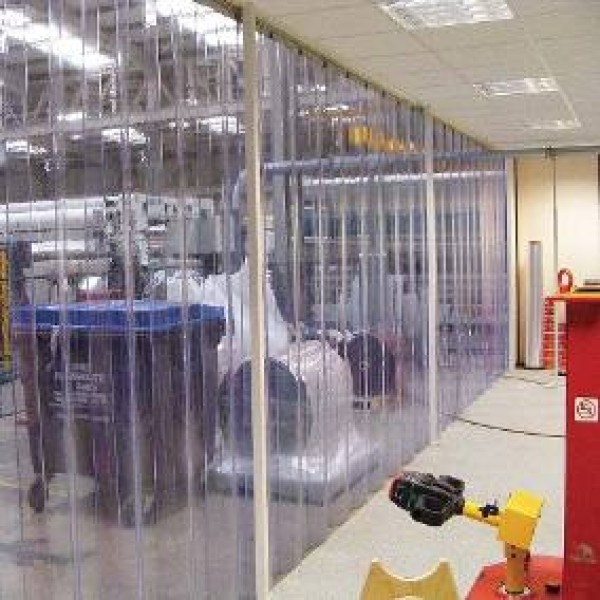 cortina de PVC transparente