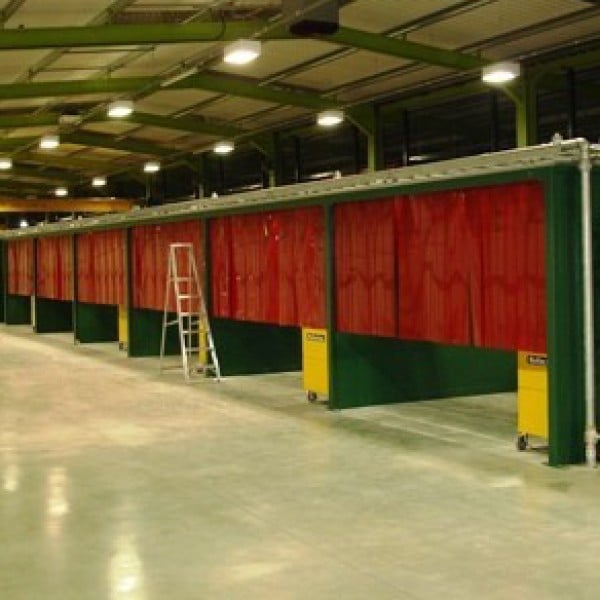 cortina para biombo de solda