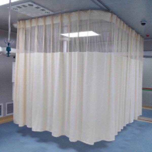 Cortina para divisão de leito hospitalar