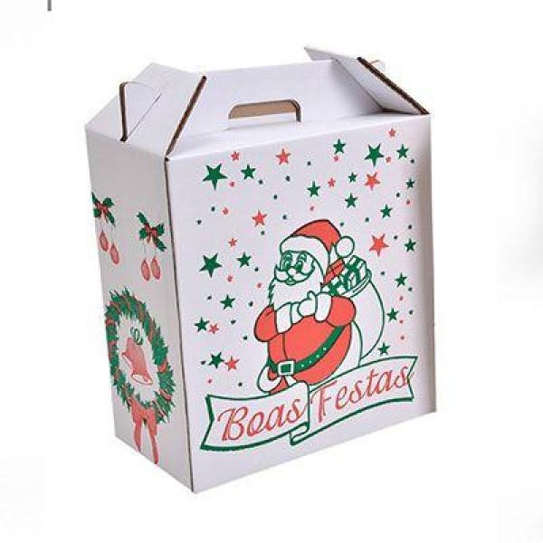 Caixa de papelão tipo maleta