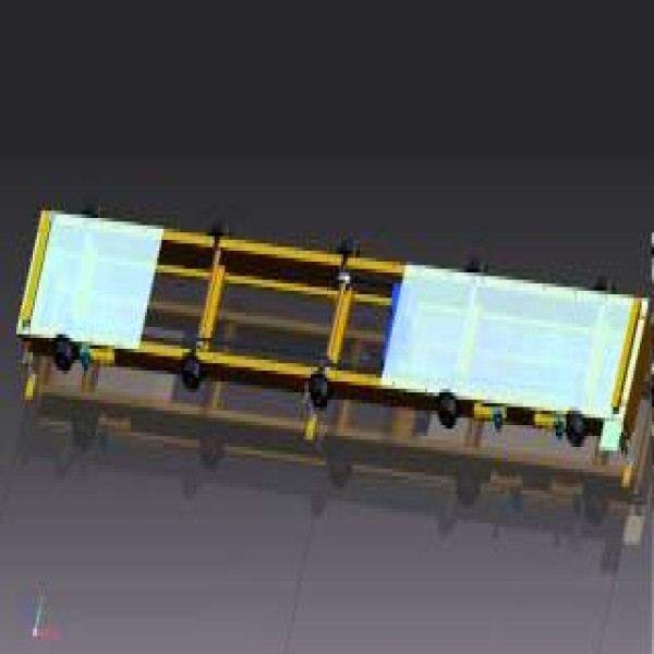 Mesa elevadora com esteira transportadora