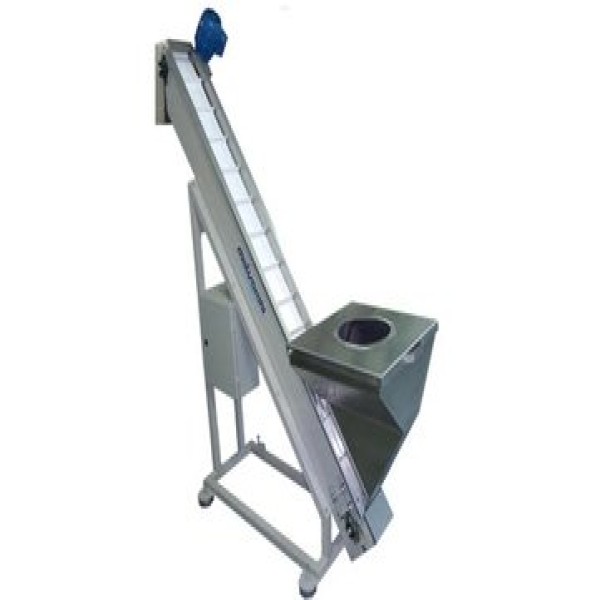 Mesa elevadora com esteira transportadora