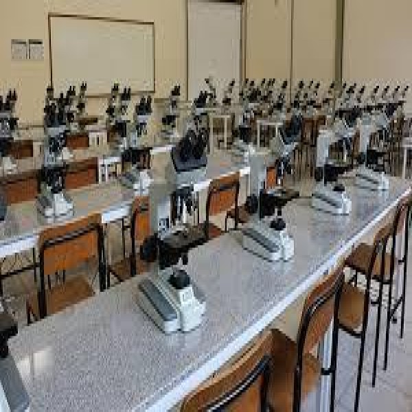 Bancada para laboratório de microscopia