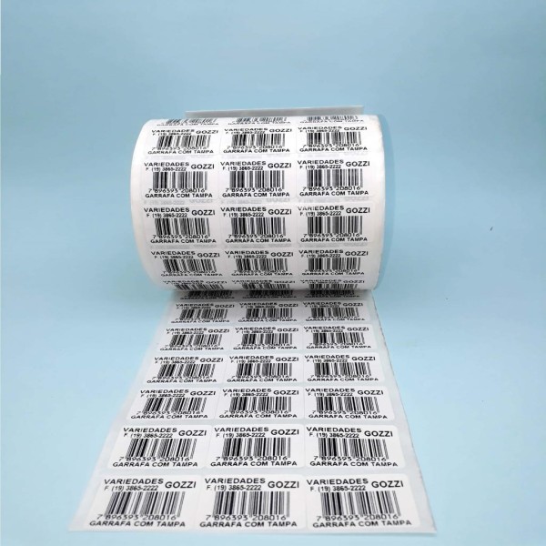 Etiqueta em papel couché