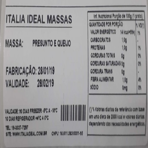 Etiqueta para data de validade