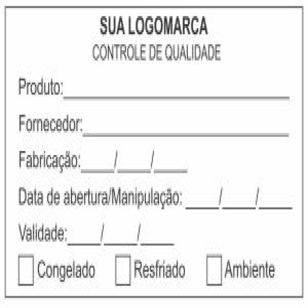 Etiqueta para data de validade