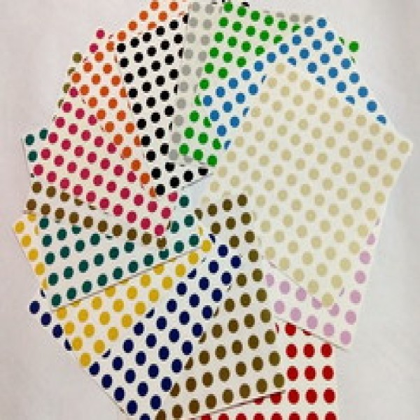 Etiquetas adesivas coloridas redondas