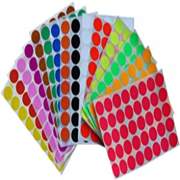 Etiquetas adesivas coloridas