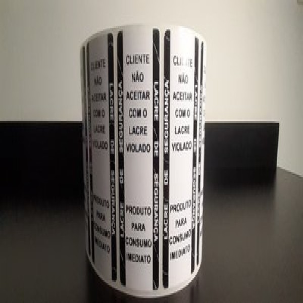 Etiquetas adesivas lacre de segurança