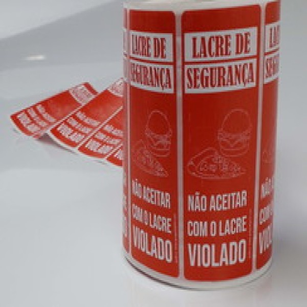 Etiquetas adesivas lacre de segurança
