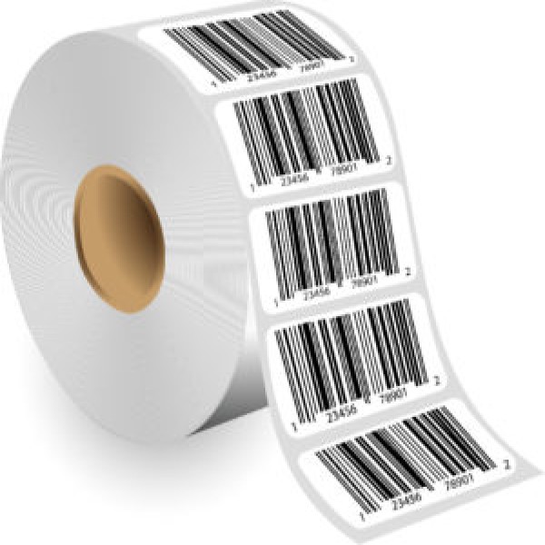 Etiquetas adesivas para código de barras