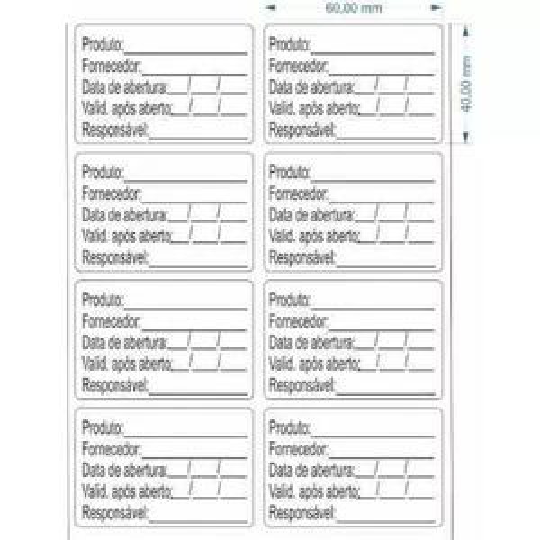 Etiquetas de validade para alimentos