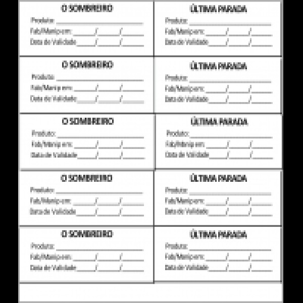 Etiquetas de validade para alimentos