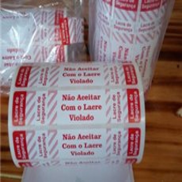 Etiquetas lacres de segurança