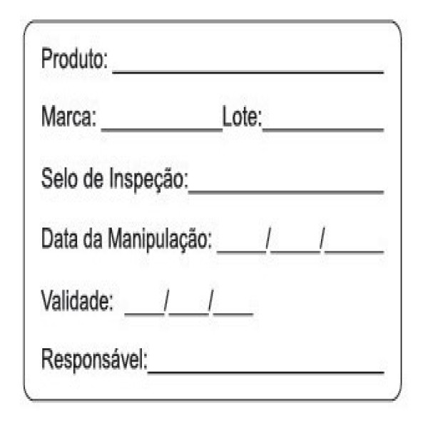 Etiquetas para identificação de lote