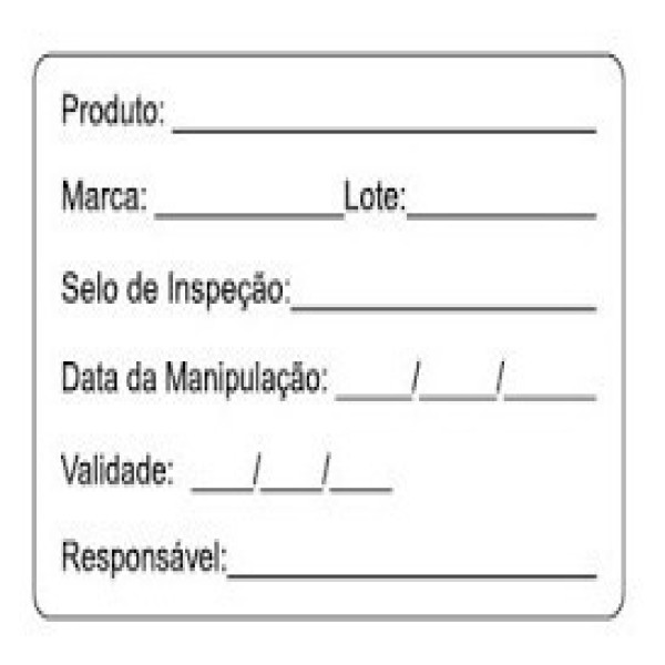 Etiquetas para identificação de lote