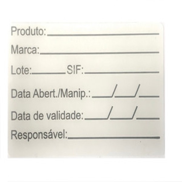 Etiquetas para identificação de lote