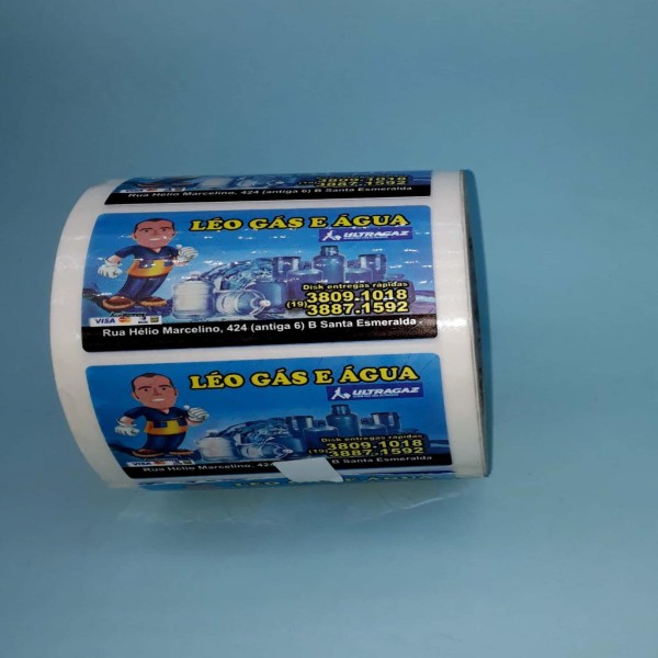 Rolo de etiquetas adesivas personalizadas