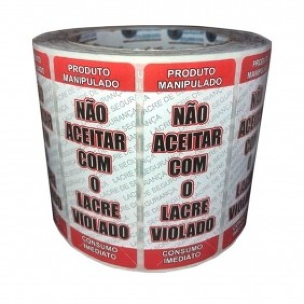 Rolo de etiquetas adesivas personalizadas