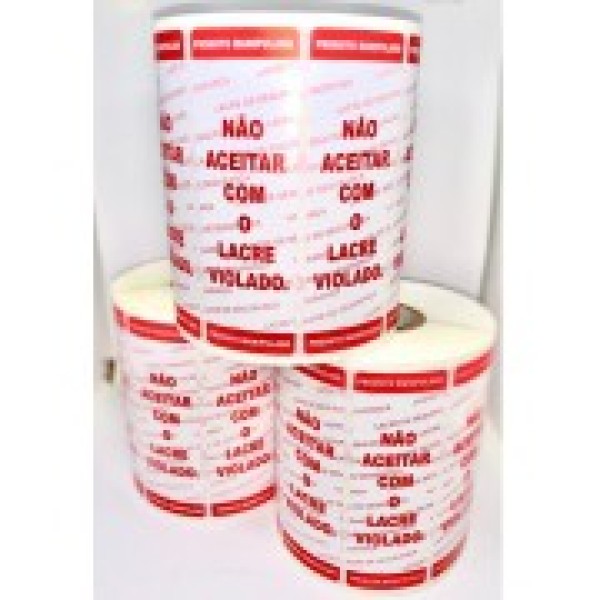 Rolo de etiquetas adesivas personalizadas