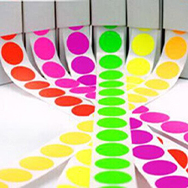 Rótulos adesivos coloridos