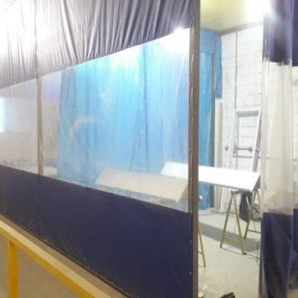 Cortina de PVC para cabine de pintura