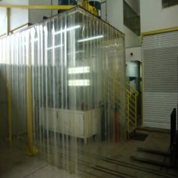 Cortina plastica para porta industrial