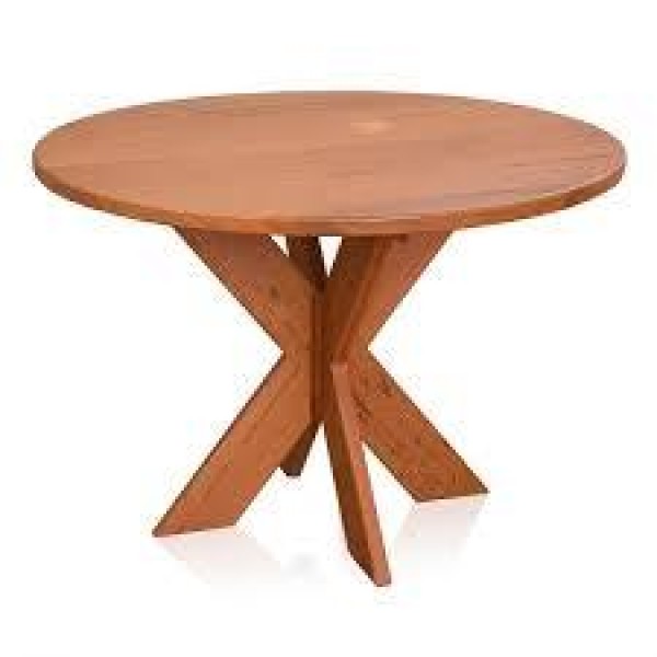Mesa redonda de madeira