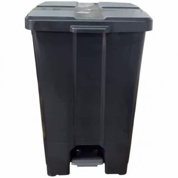 lixeira com pedal preta