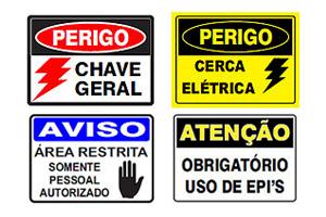 Placas de sinalização