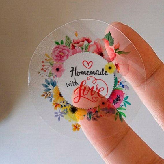 etiqueta adesiva transparente personalizada