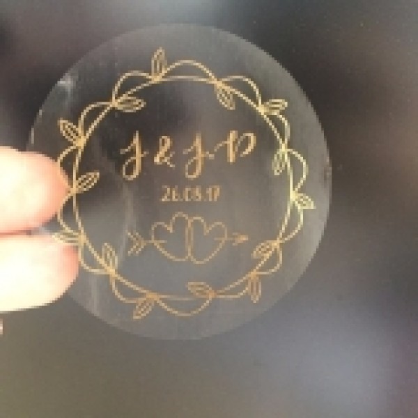 etiqueta adesiva transparente personalizada