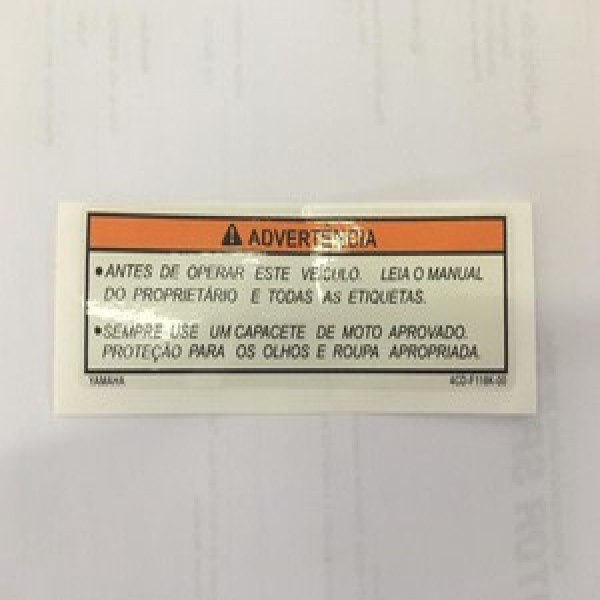 Etiqueta de advertência personalizada
