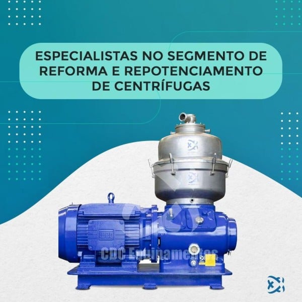 Manutenção de separadora centrífuga