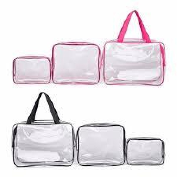 necessaire PVC transparente com zíper