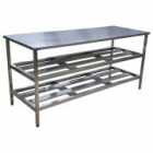 mesa de aço inoxidável
