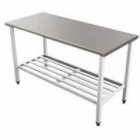 mesa inox com grade inferior