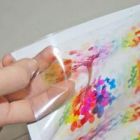 etiqueta vinil transparente com logo