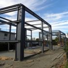 construção com estrutura de aço