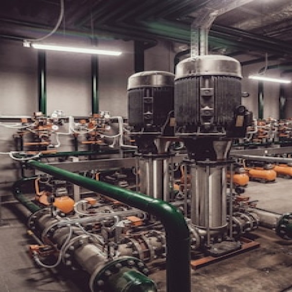 montagem de tubulação de vapor alta pressão