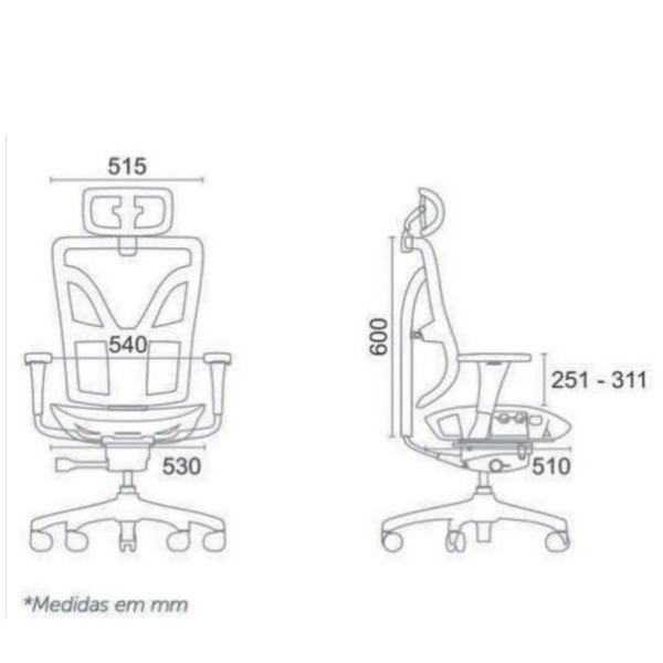 cadeira para escritório presidente giratória ergonômica
