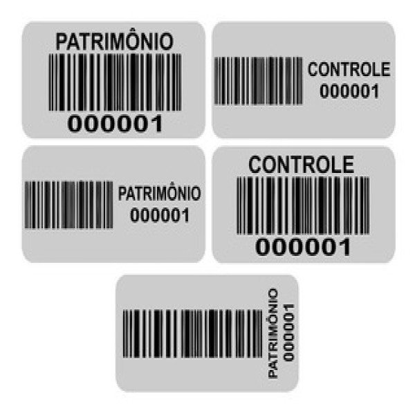 etiqueta de patrimônio personalizada