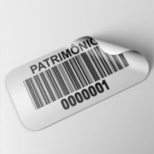 etiqueta de patrimônio personalizada