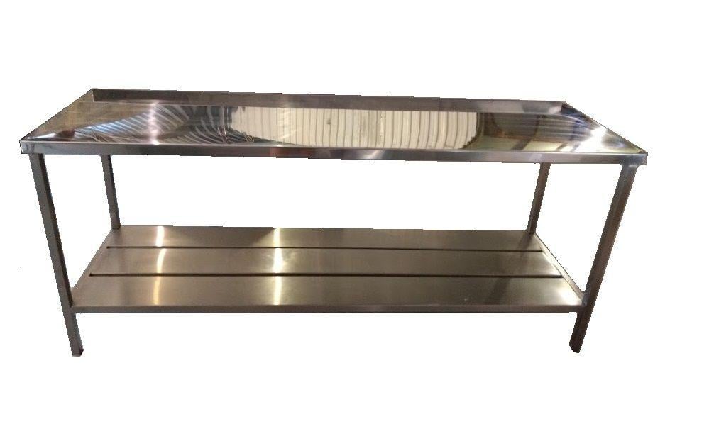 mesa lisa em aço inox